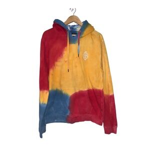 Buffalo David Bitton Mens Tie Dye Hoodie Embroidered Heavy Pullover 2XL